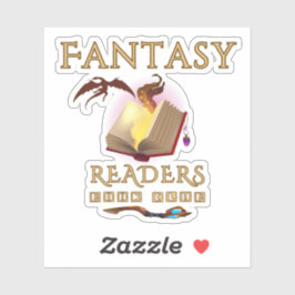 Fantasy Reader Book Club Bookish Pegatina