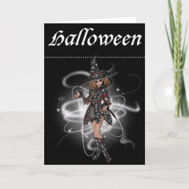 Fantasy Witch 6 Tarjeta de saludo de Halloween