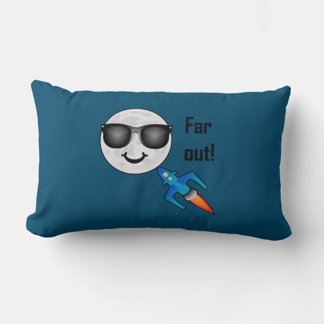 Far Out Design - Almohada Lumbar 13" x 21" (Anverso)