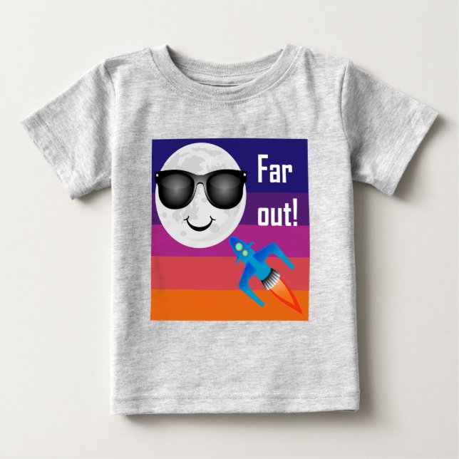 Far Out Design - Baby Fine Jersey Camiseta (Anverso)