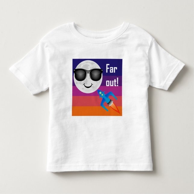 Far Out Design - Camiseta de jersey fina para niño (Anverso)