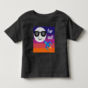 Far Out Design - Camiseta de jersey fina para niño