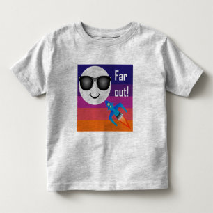 Far Out Design - Camiseta de jersey suave para niñ