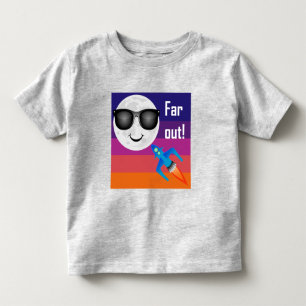Far Out Design - Camiseta de jersey suave para niñ