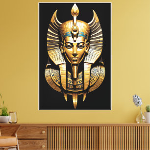 Faraón Dorado con tocado real Arte