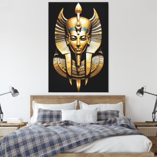 Faraón Dorado con tocado real Arte