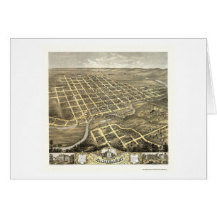 Faribault, mapa panorámico del manganeso - 1869