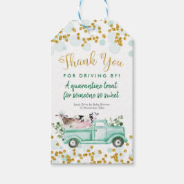 Farm Drive de Baby Shower etiqueta de agradecimien