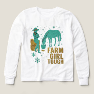 Farm Girl Tough Long Sleeve – Western Horse Shirt 