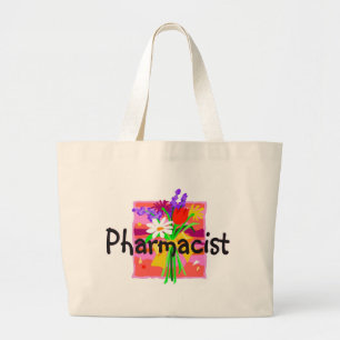 farmacéutico, la bolsa de asas floral