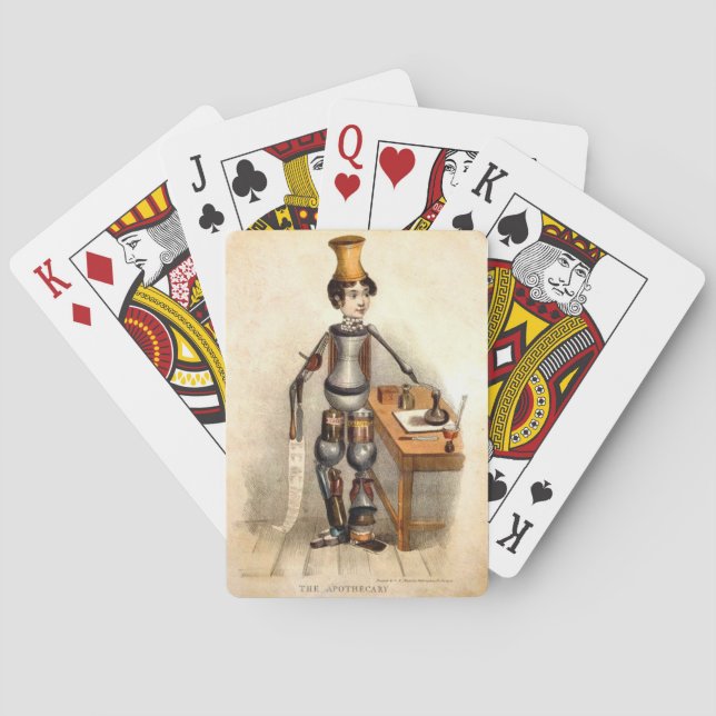 Farmacéutico: Naipes de la imagen del boticario (Reverso)