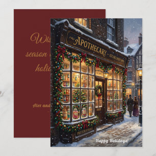 Farmacia de Apothecary Victoriano Antiguo Navidad