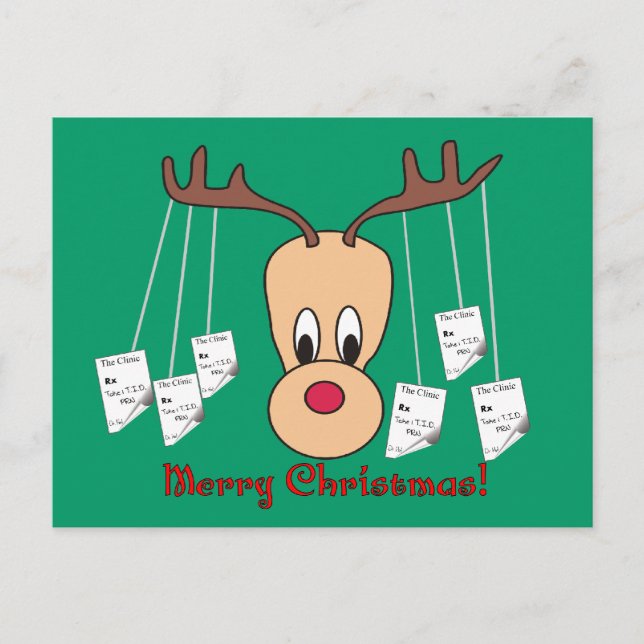Farmacia de renos Feliz Navidad (Anverso)