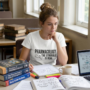 Farmacología La Lucha Es Real Camiseta Divertida d