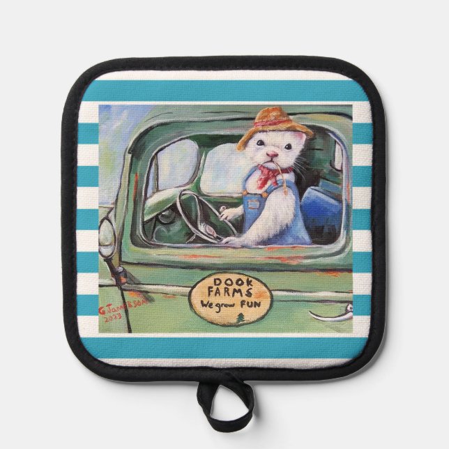 Farmer Ferret Oven Mitts & Pot Holders (Anverso)