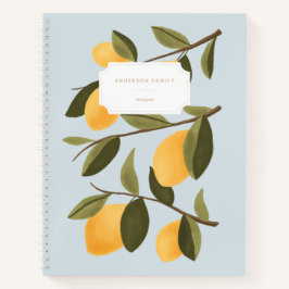 Farmhouse Citrus Lemon Branch Libro de recetas
