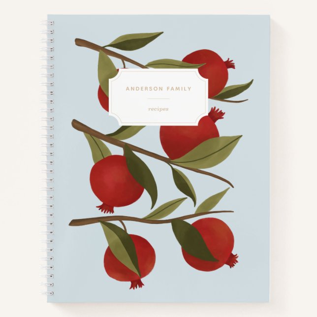 Farmhouse Citrus Pomegranate Branch Libro de recet (Anverso)