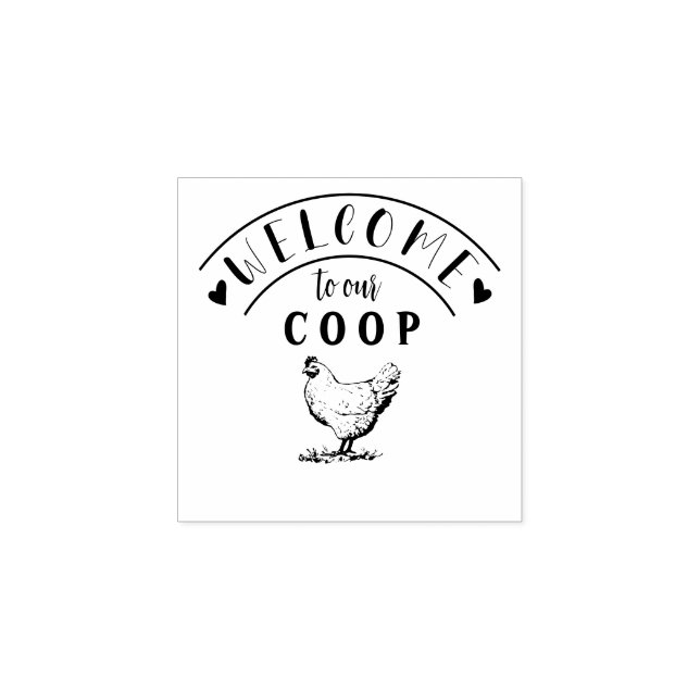 Farmhouse Hen | Sello de caucho personalizado (Impresión)