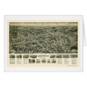Farmingdale, mapa panorámico de NY - 1925