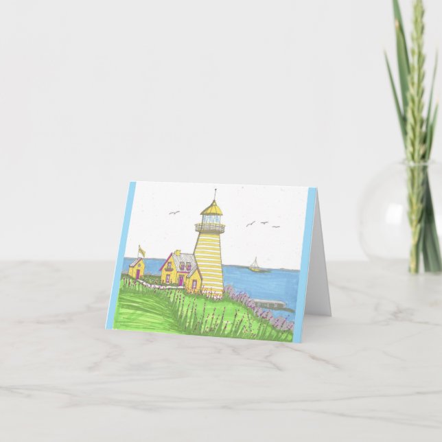 Faro 1; Tarjeta doblada (Anverso)