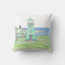 Faro 5; almohada exterior; cian