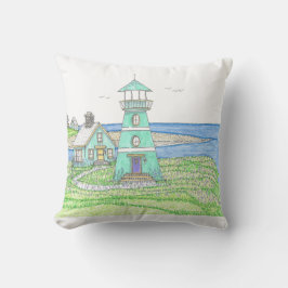 Faro 5; almohada exterior; cian