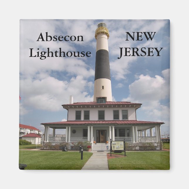 Faro Absecon, imán de Nueva Jersey (Frente)