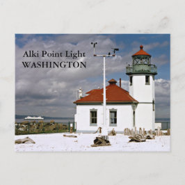Faro Alki Point, postal de Washington