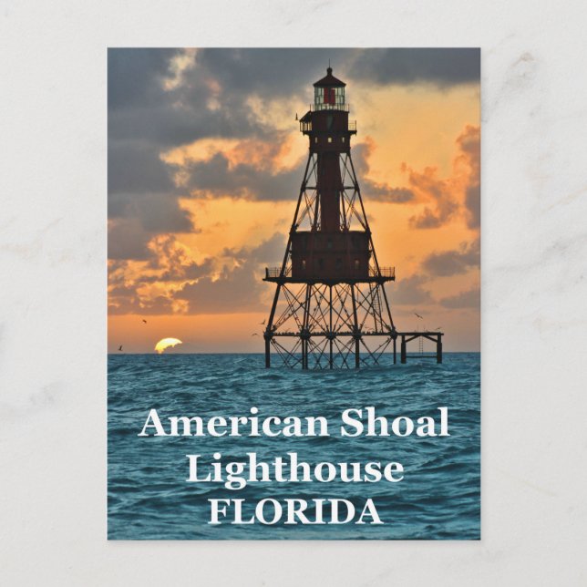 Faro Americano de Carro, postal de Florida (Anverso)