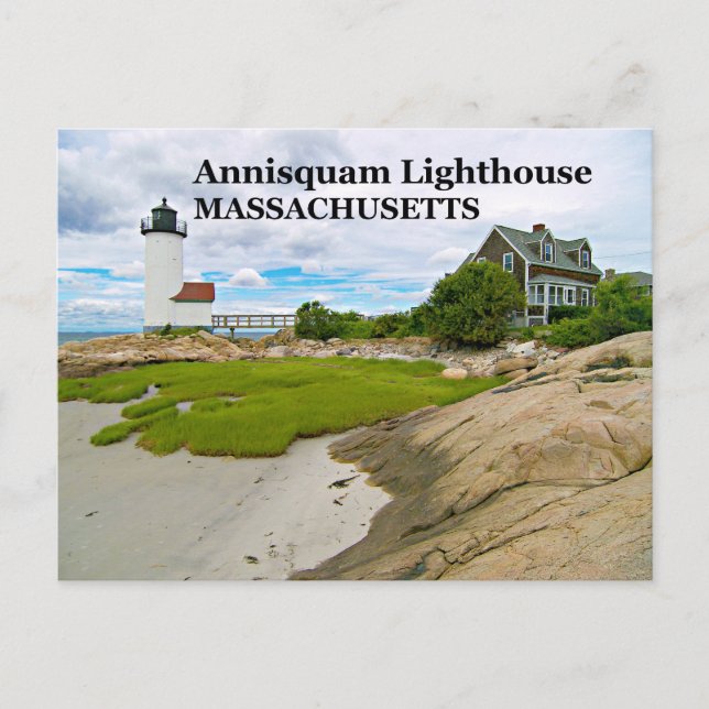 Faro Annisquam, postal de Massachusetts (Anverso)