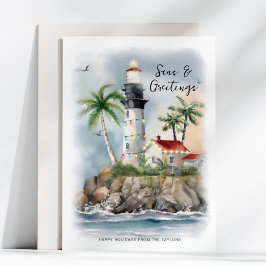 Faro Árbol de Palma Mar Navidad Costera