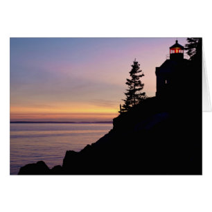 Faro Bass Harbour en la isla del desierto del Mont