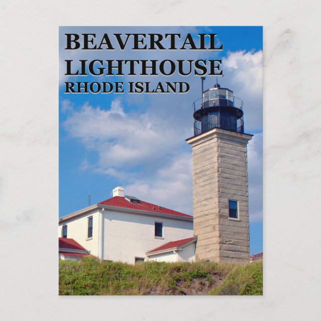 Faro Beavertail, postal de Rhode Island (Anverso)