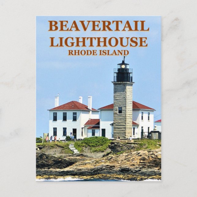 Faro Beavertail, postal de Rhode Island (Anverso)