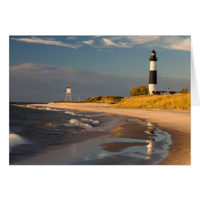 Faro Big Sable Point En El Lago Michigan 2 (Anverso (Horizontal))