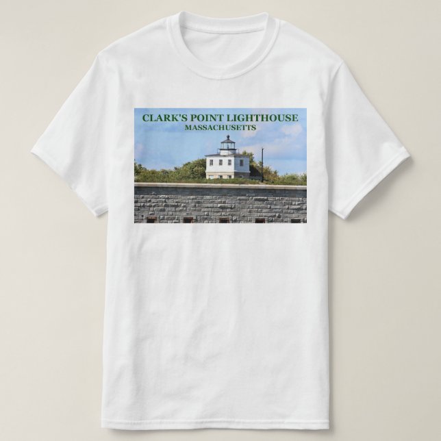 Faro Clark's Point, camiseta de Massachusetts (Diseño del anverso)