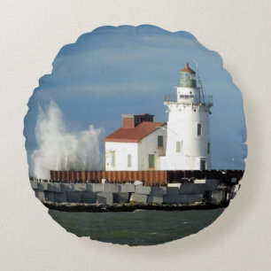 Faro con almohada redonda de oleada