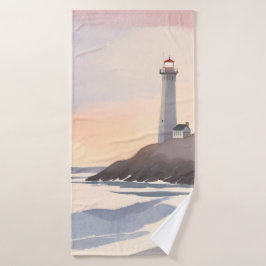 Faro Costero | Pintura en Acuarela de Playa