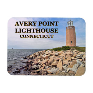 Faro de Avery Point, imán Flex de Connecticut