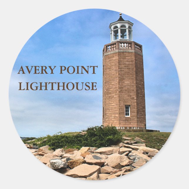 Faro de Avery Point, Pegatinas redondos de Connect (Anverso)