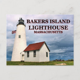 Faro de Bakers Island, postal de Massachusetts