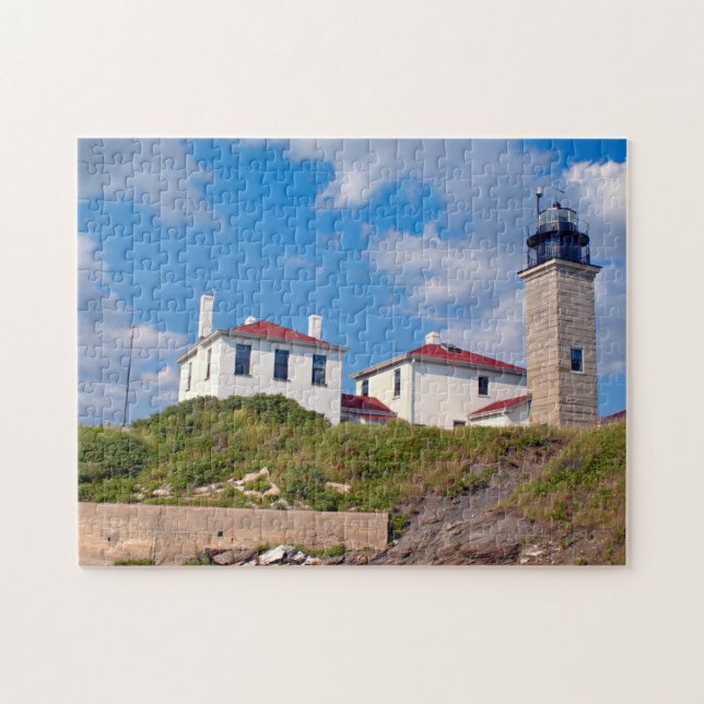 Faro de Beavertail, rompecabezas de Rhode Island (Horizontal)