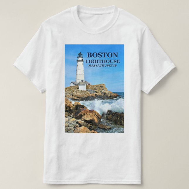 Faro de Boston, camiseta de Massachusetts (Diseño del anverso)