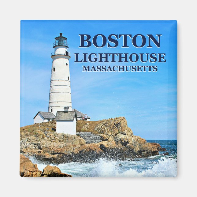 Faro de Boston, imán de Massachusetts (Frente)