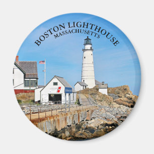 Faro de Boston, imán redondo de Massachusetts
