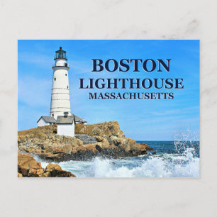 Faro de Boston, postal de Massachusetts