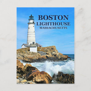 Faro de Boston, postal de Massachusetts