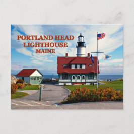 Faro de cabeza de Portland, postal Maine