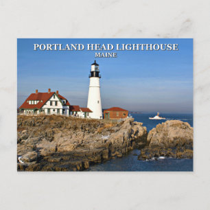 Faro de cabeza de Portland, postal Maine