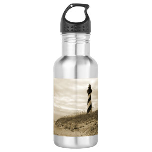 Faro de Cape Hatteras Botella de agua de aluminio